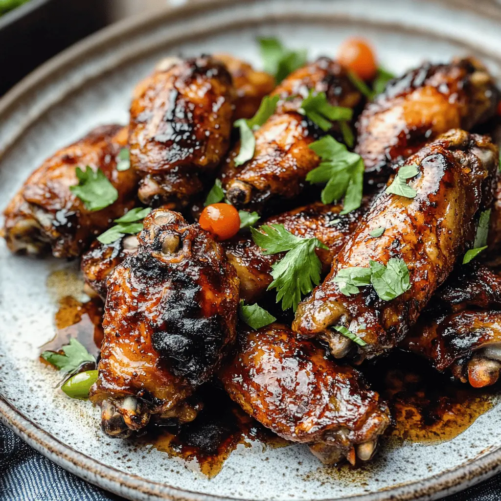 Get ready for a flavor explosion with these Balsamic Glazed Chicken Wings! Imagine crispy wings coated in a rich, tangy balsamic glaze that's perfect for game day or a family gathering. With just a handful of ingredients, you’ll create a dish that’s both simple and delicious. Save this recipe now for an easy crowd-pleaser that everyone will love!