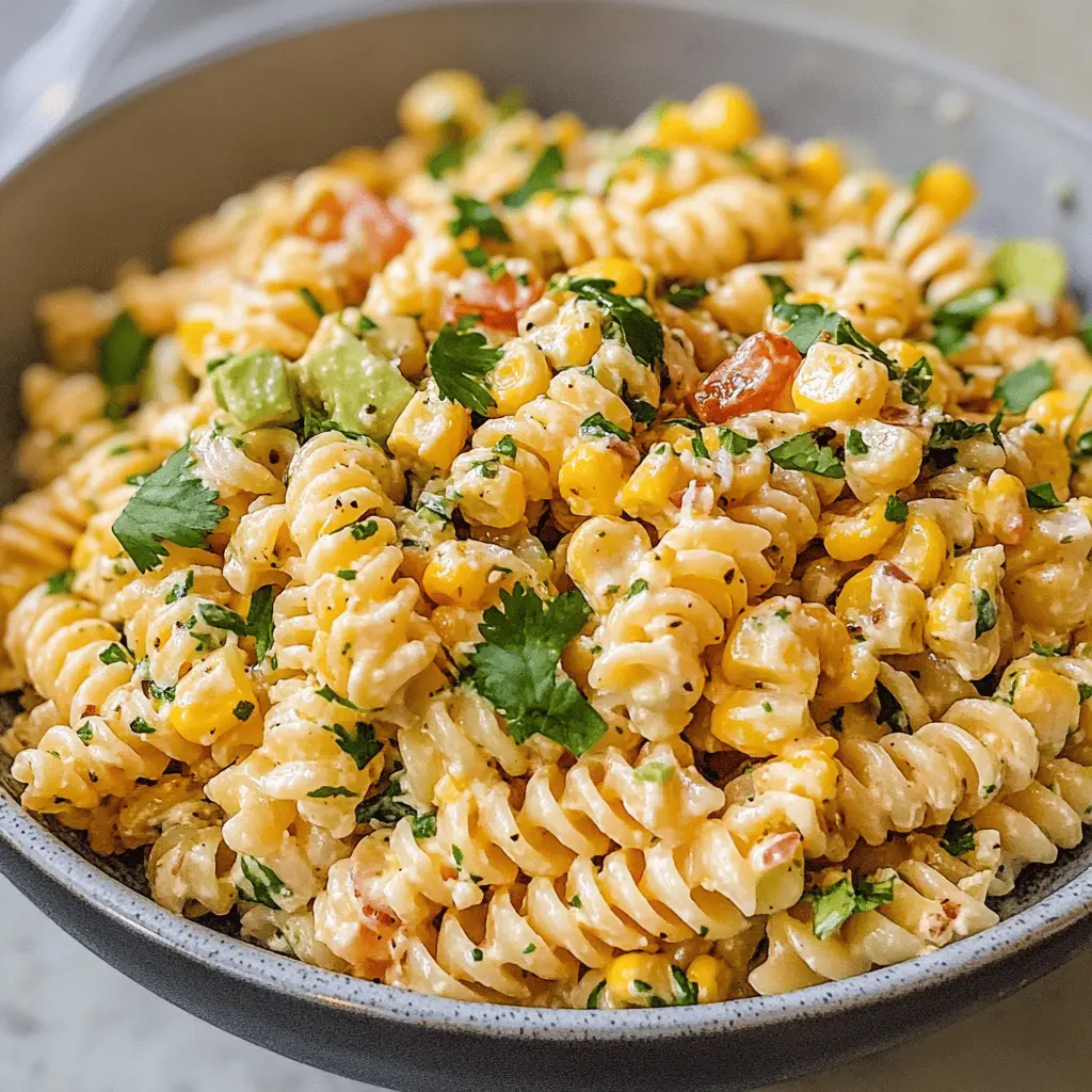 Bring the flavors of Mexico to your table with this Easy Mexican Street Corn Pasta Salad! Packed with sweet corn, creamy dressing, and zesty lime, it’s perfect for summer barbecues or potlucks. This vibrant dish is not only quick to make but also a crowd-pleaser! Save this recipe for your next gathering and enjoy a taste of the street!