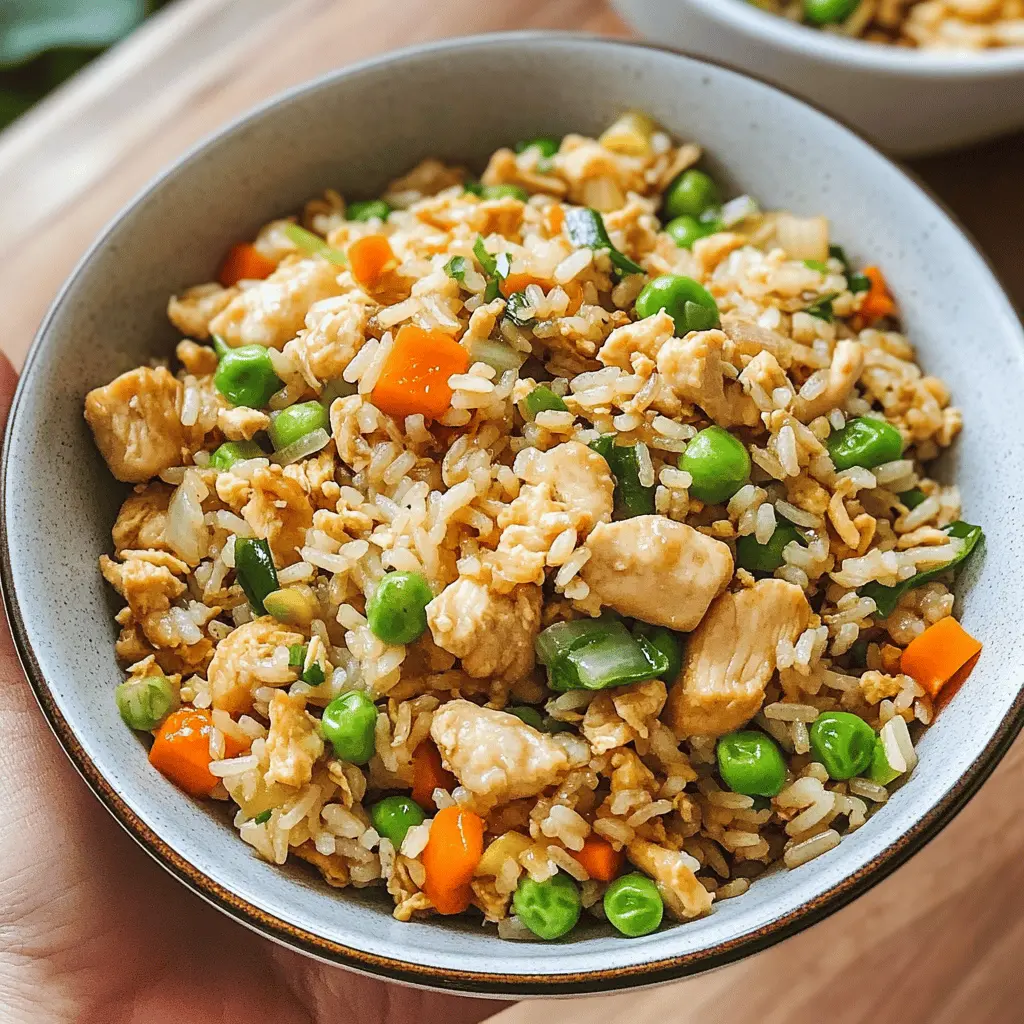 Want a delicious meal in under 30 minutes? This Quick and Easy Chicken Fried Rice is packed with flavor and perfect for busy weeknights! With tender chicken and colorful veggies, it’s a dish that everyone will love. Save this recipe for your next family dinner or meal prep day! 🍚🥕🍗