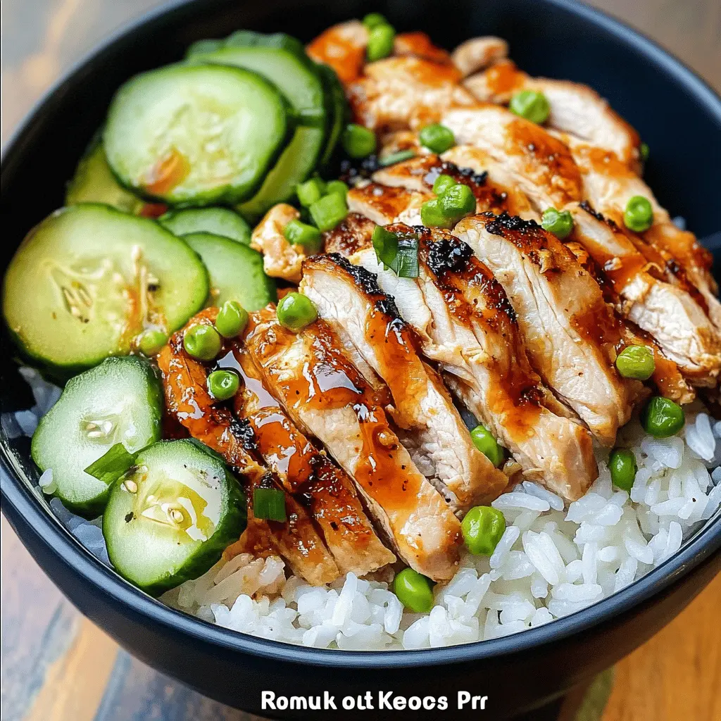 Quick and Easy Pickled Chicken Rice Bowl