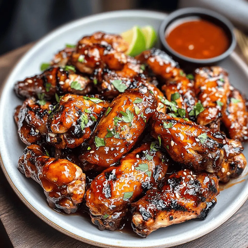 Easy Honey Bourbon Grilled Chicken Wings Recipe