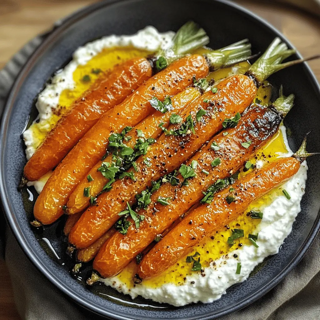 Easy Roasted Carrots With Whipped Ricotta and Honey