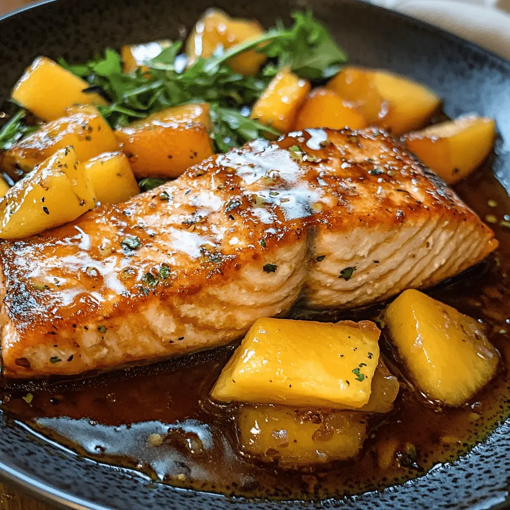 Easy Bourbon Peach Glazed Salmon Recipe
