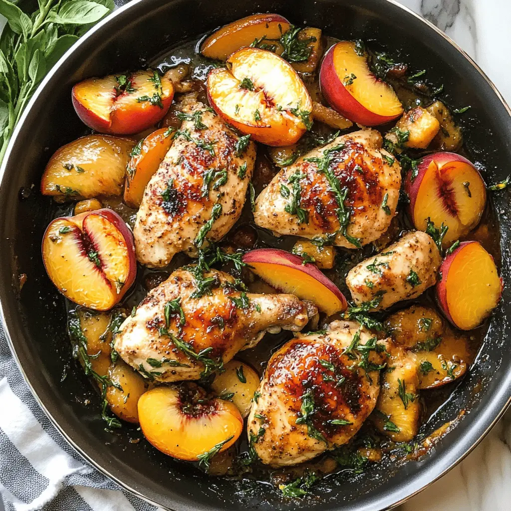 Easy 30-Minute Chicken with Peaches One-Pan Meal