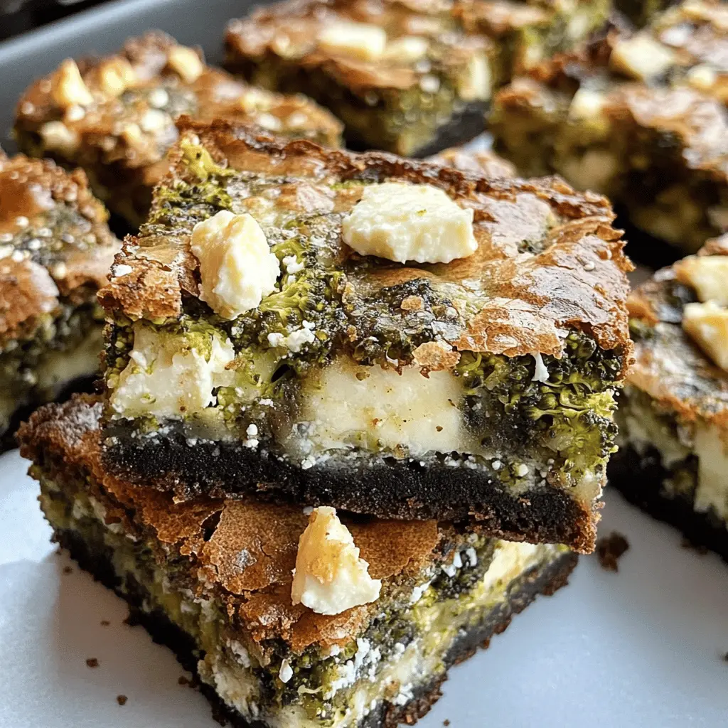 Cheesy Broccoli and Feta Brownies Recipe