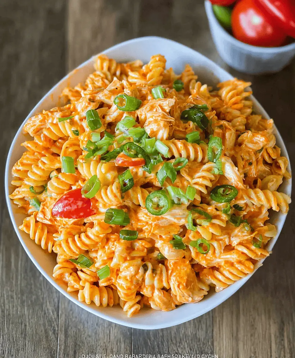 Easy Buffalo Chicken Pasta Salad Recipe