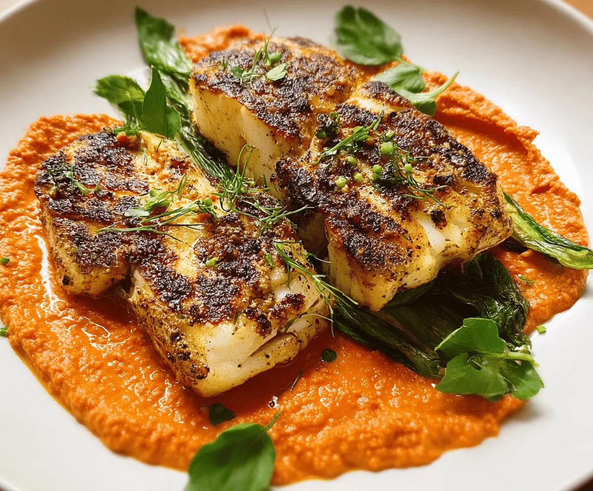 Easy Perfectly Grilled Cod with Homemade Romesco Sauce