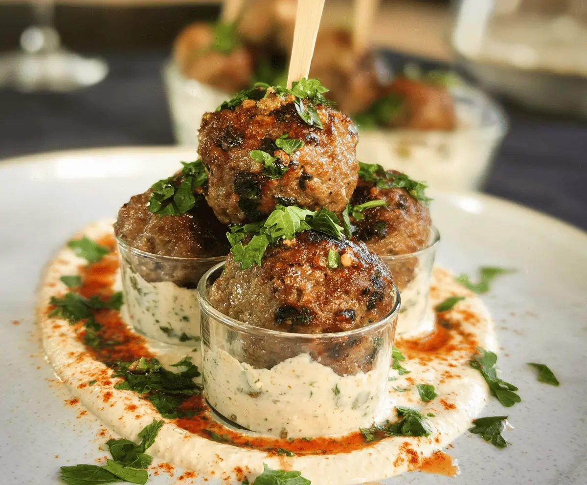 Easy Greek-Inspired Meatball Appetizers