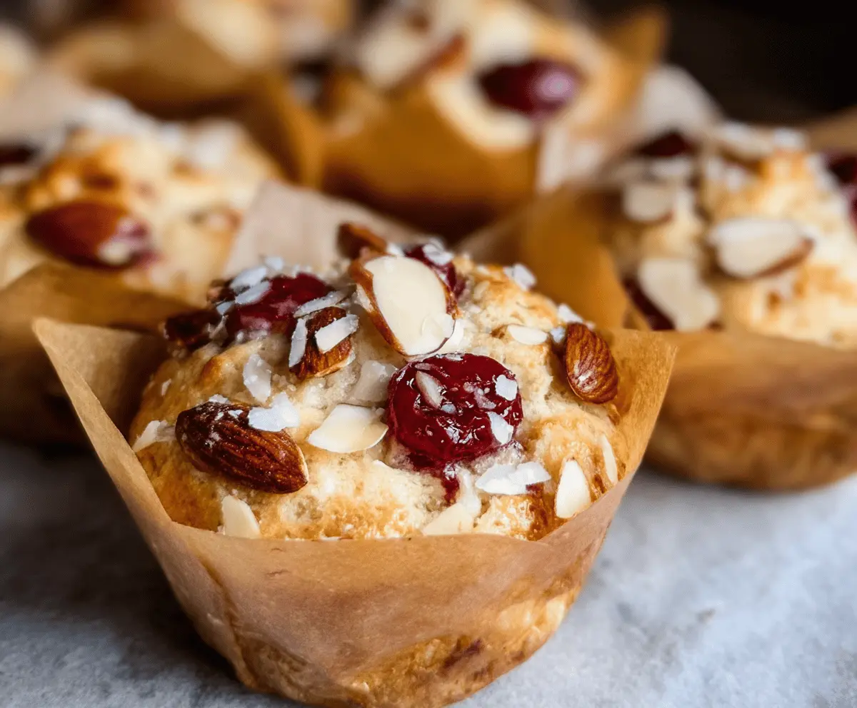 Easy Almond Cherry Muffins Recipe