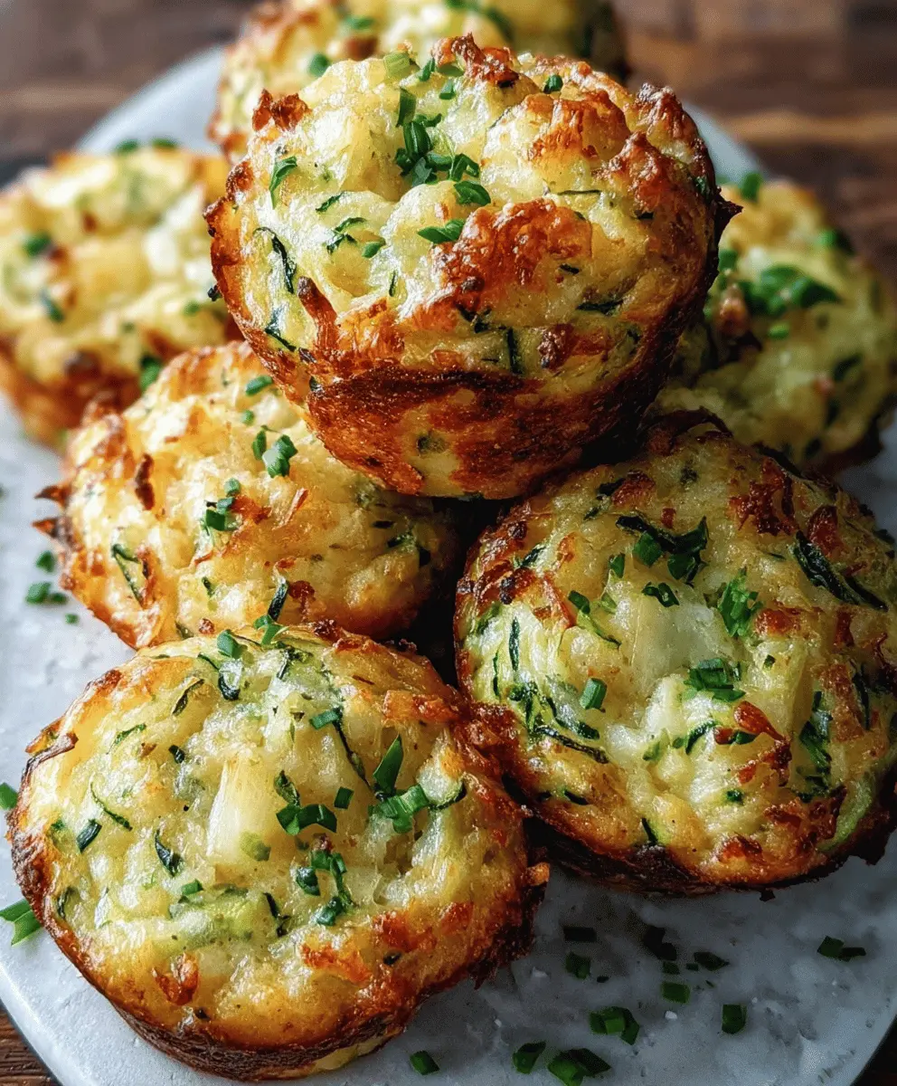 Crispy Parmesan Zucchini Potato Muffins Recipe