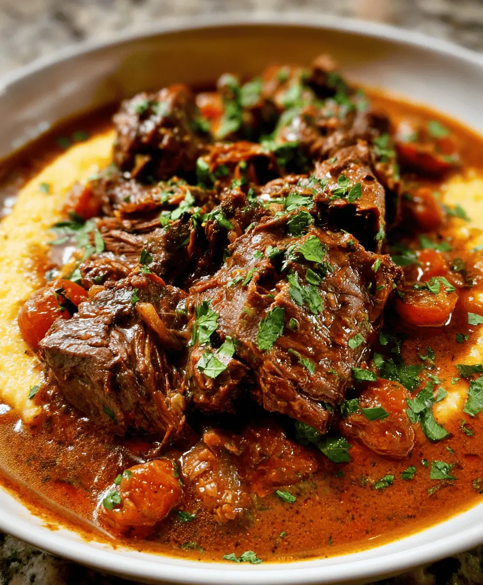 Cozy Italian Pot Roast with Creamy Gorgonzola Polenta