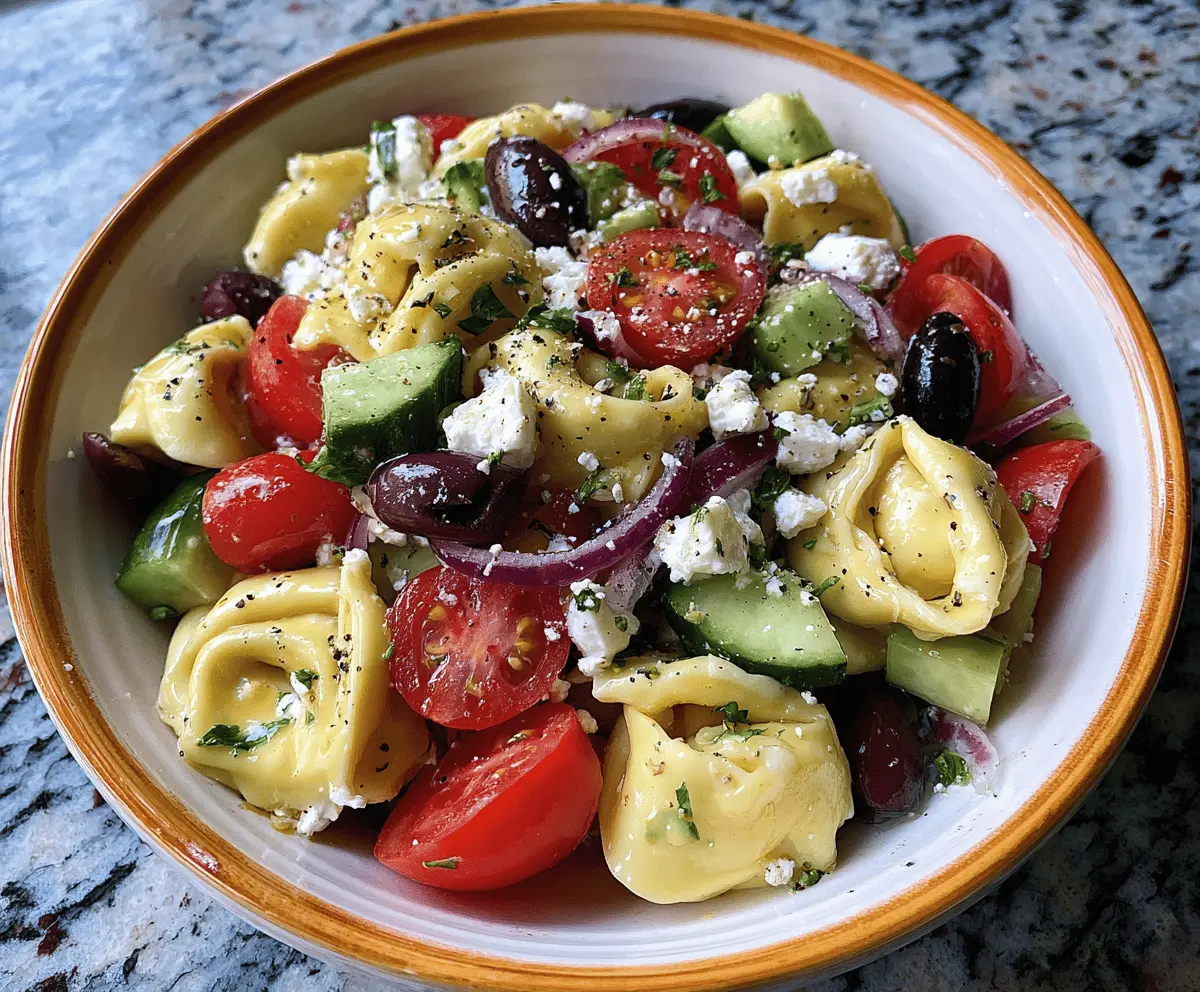 Easy Greek Tortellini Pasta Salad Recipe
