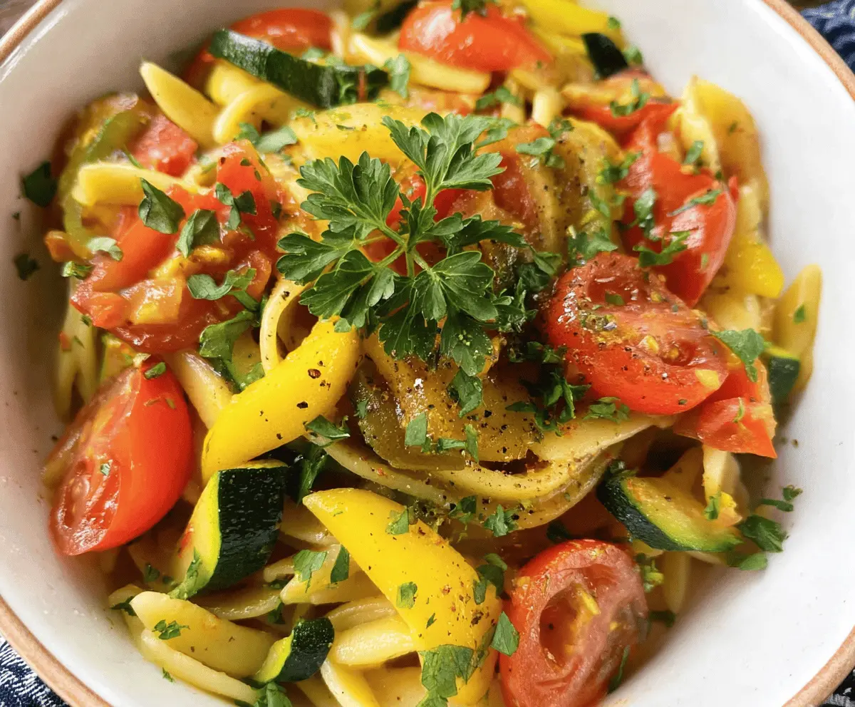 Easy Tomato Zucchini Pasta Recipe