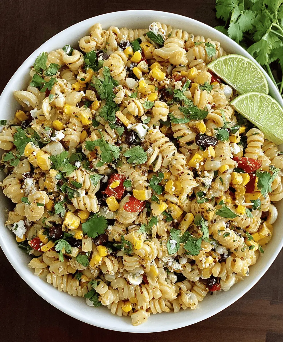 Easy Mexican Street Corn Pasta Salad Recipe