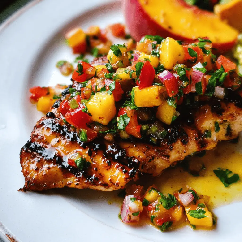 Easy Peach Salsa Chicken Recipe