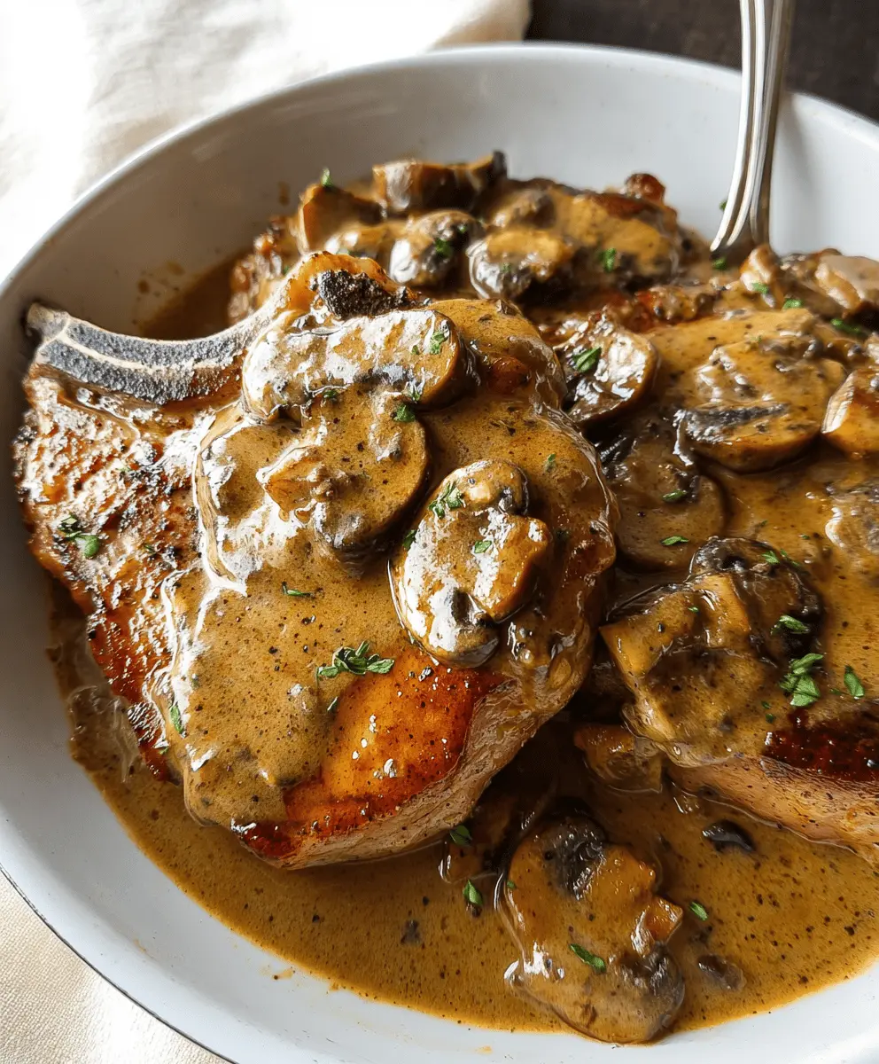 Easy Pork Chops with Creamy Mushroom Gravy