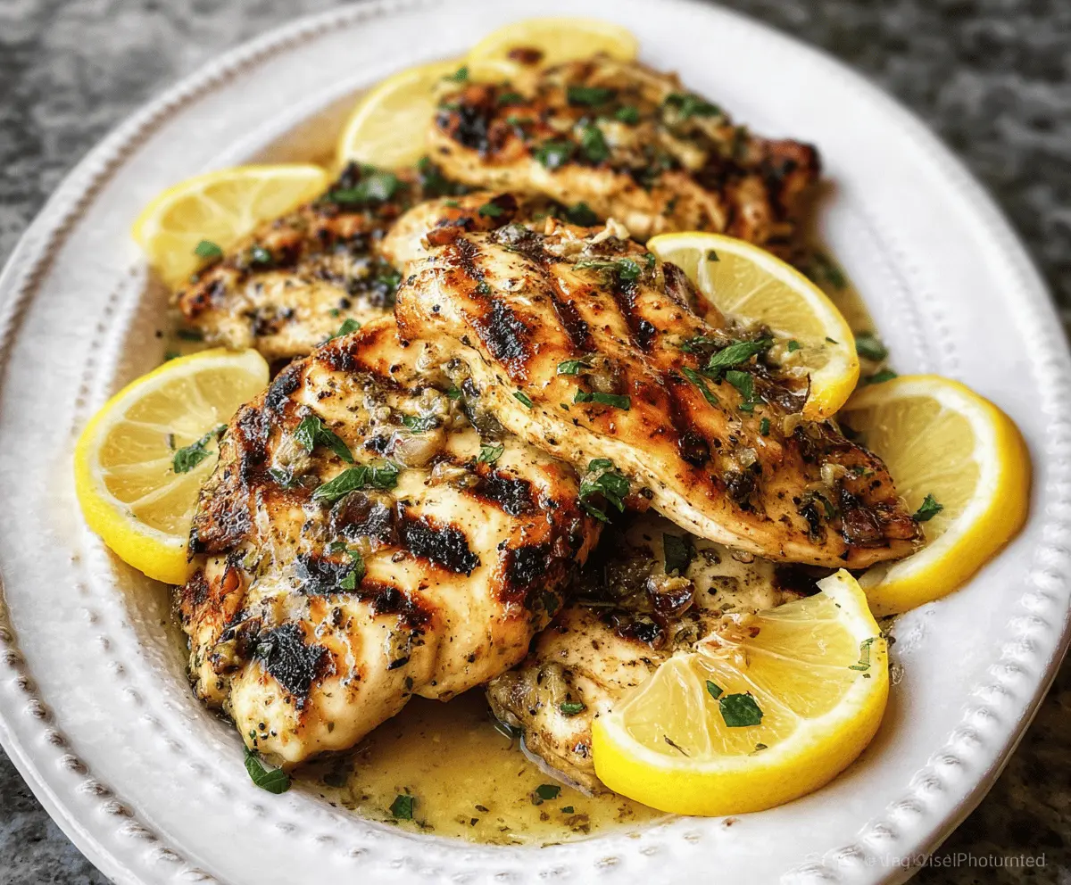 Easy Grilled Lemon Garlic Chicken Breasts