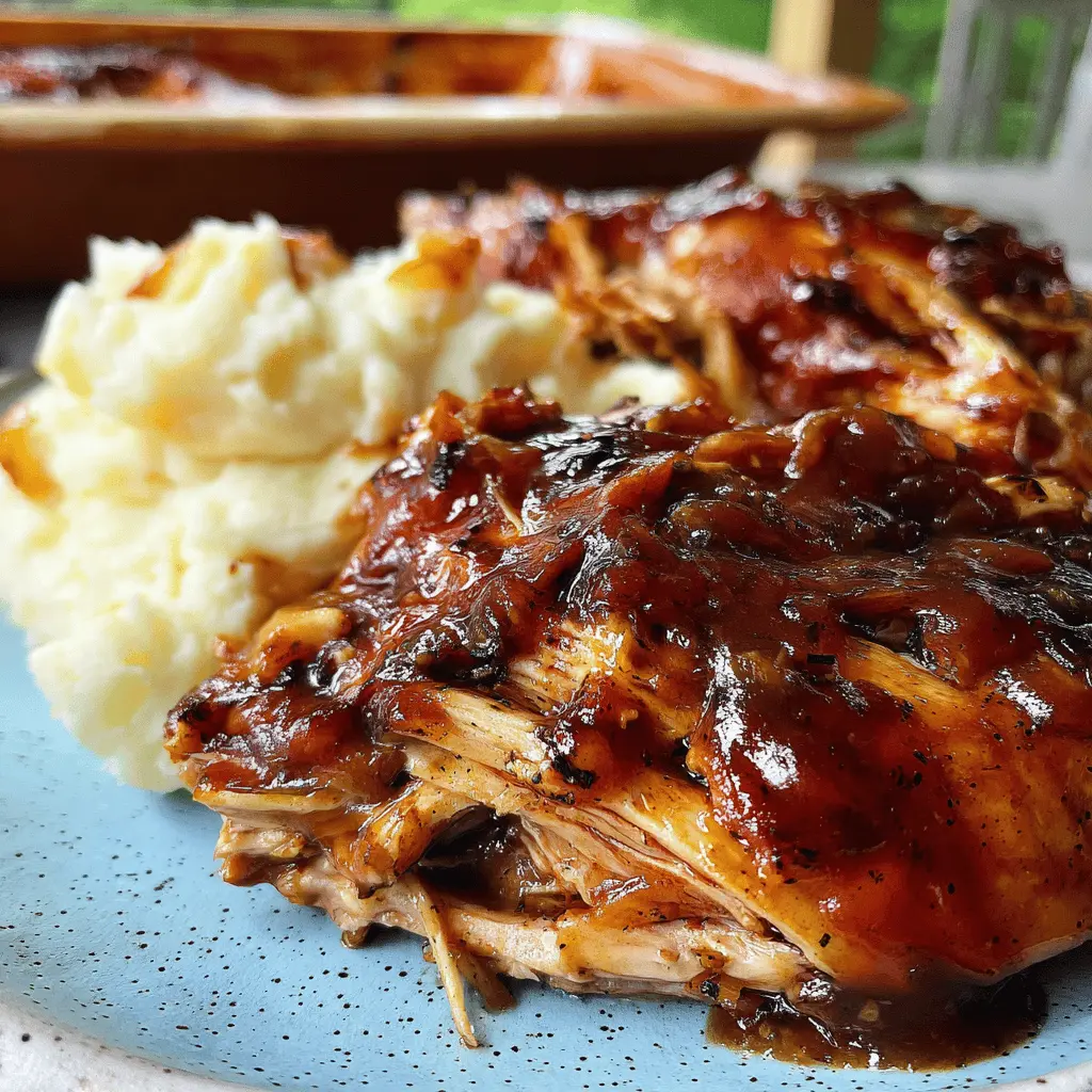Easy Slow Cooker Peach BBQ Chicken Recipe
