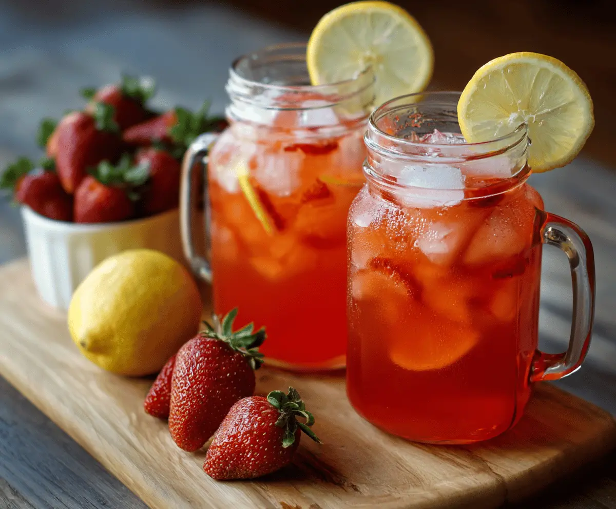 Strawberry Lemonade Iced Tea