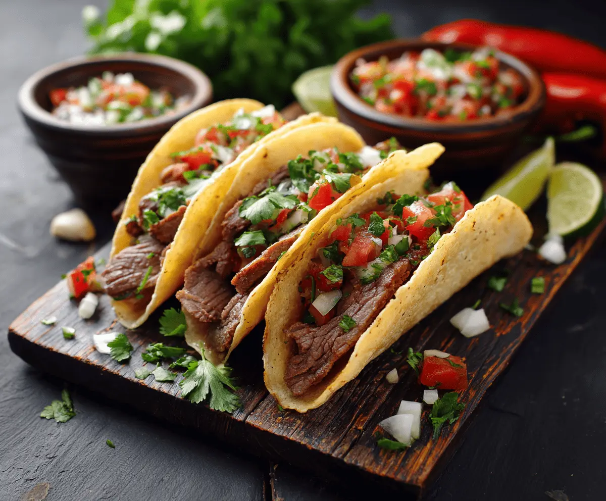 Beef Tacos with Salsa