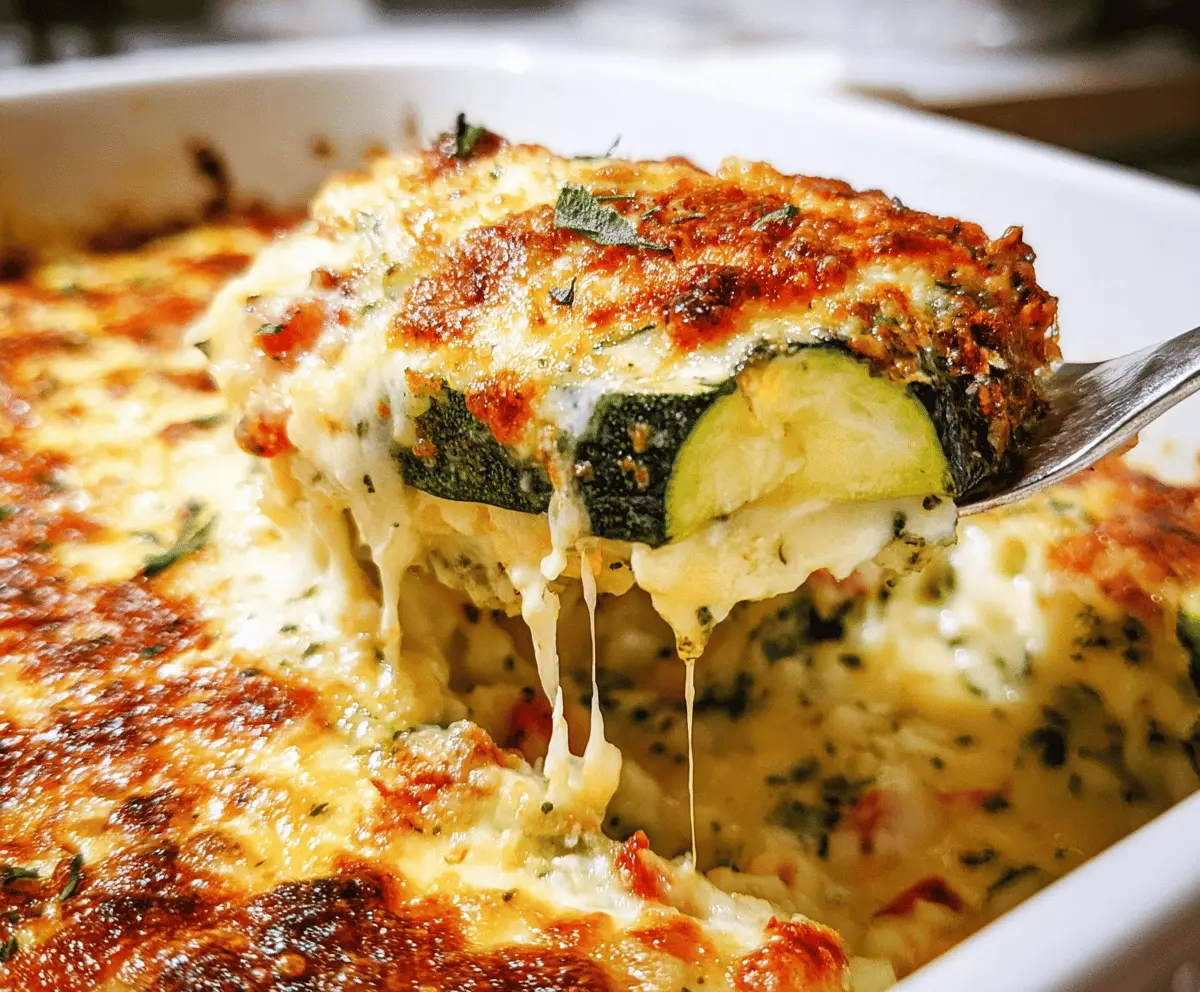 Easy Baked Zucchini and Cheese Casserole