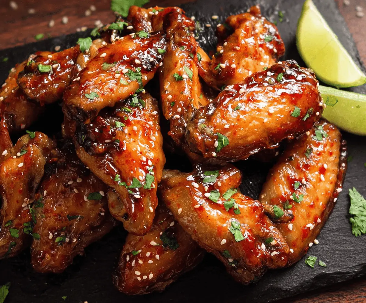 Easy Honey Sriracha Chicken Wings Recipe