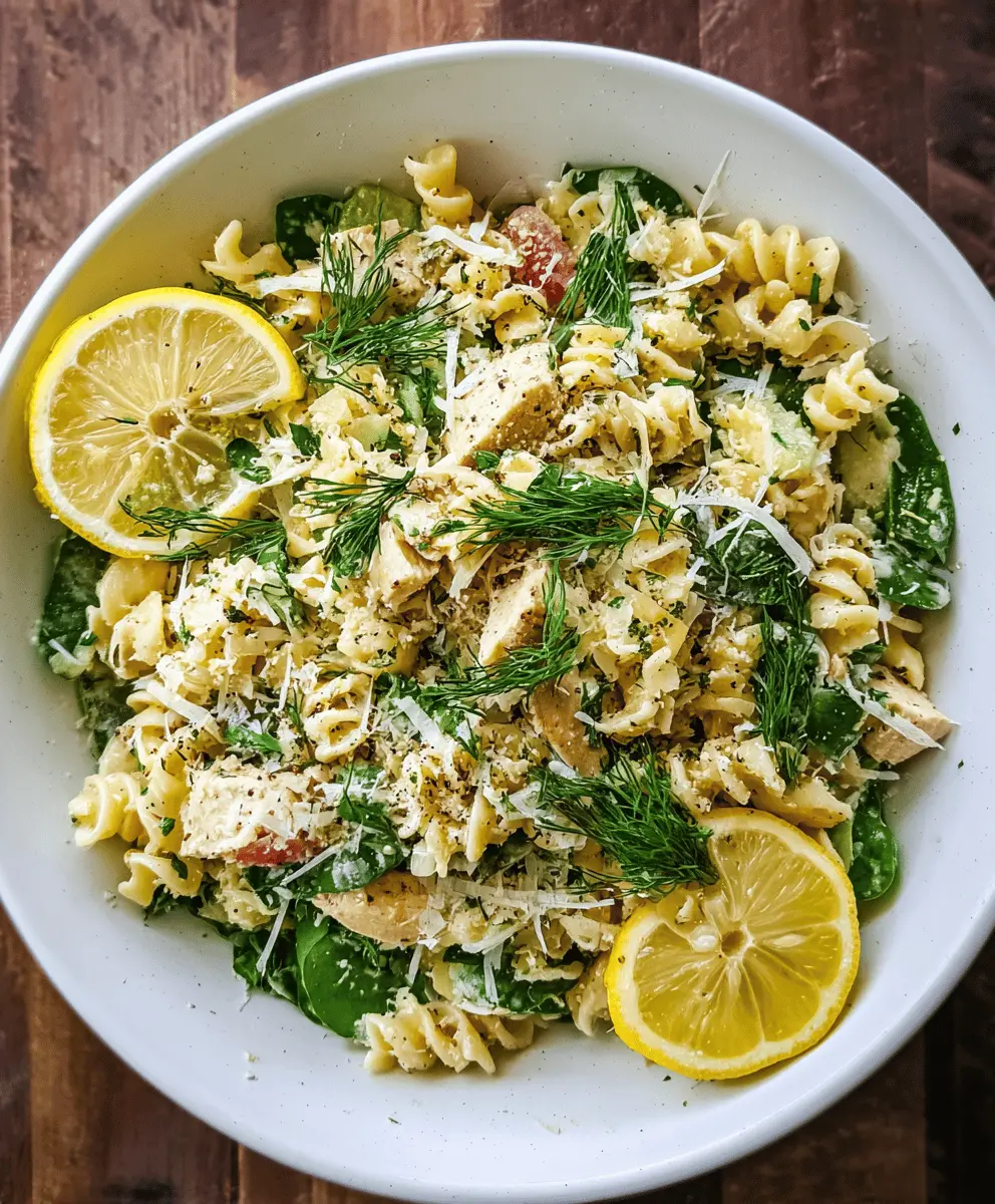 Easy Herby Lemon Chicken Pasta Salad Recipe