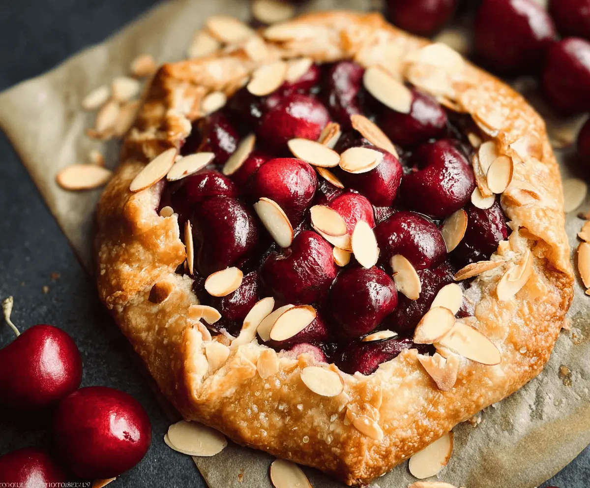 Easy Fresh Cherry Almond Galette for Two