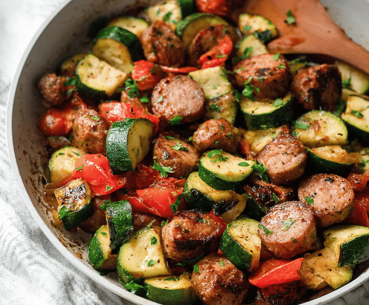 Easy 20-Minute Sausage and Zucchini Skillet