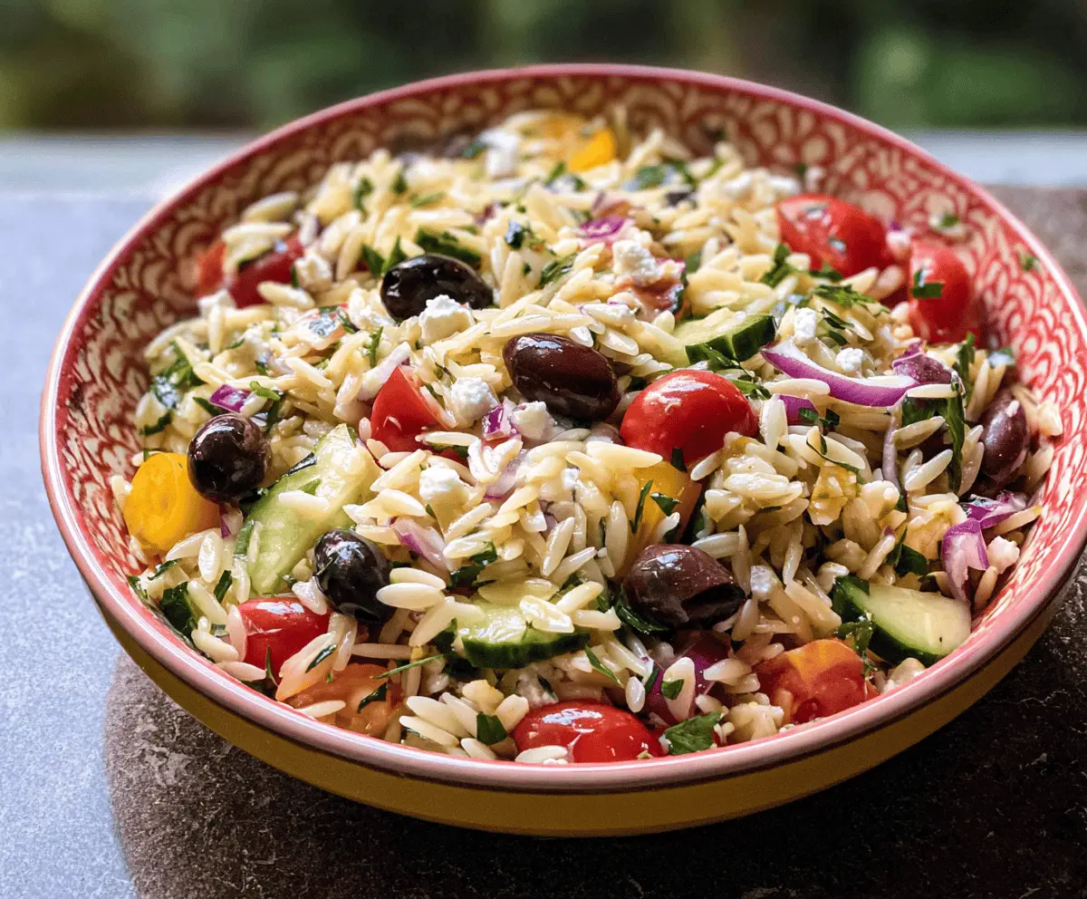 Easy Mediterranean Orzo Salad Recipe