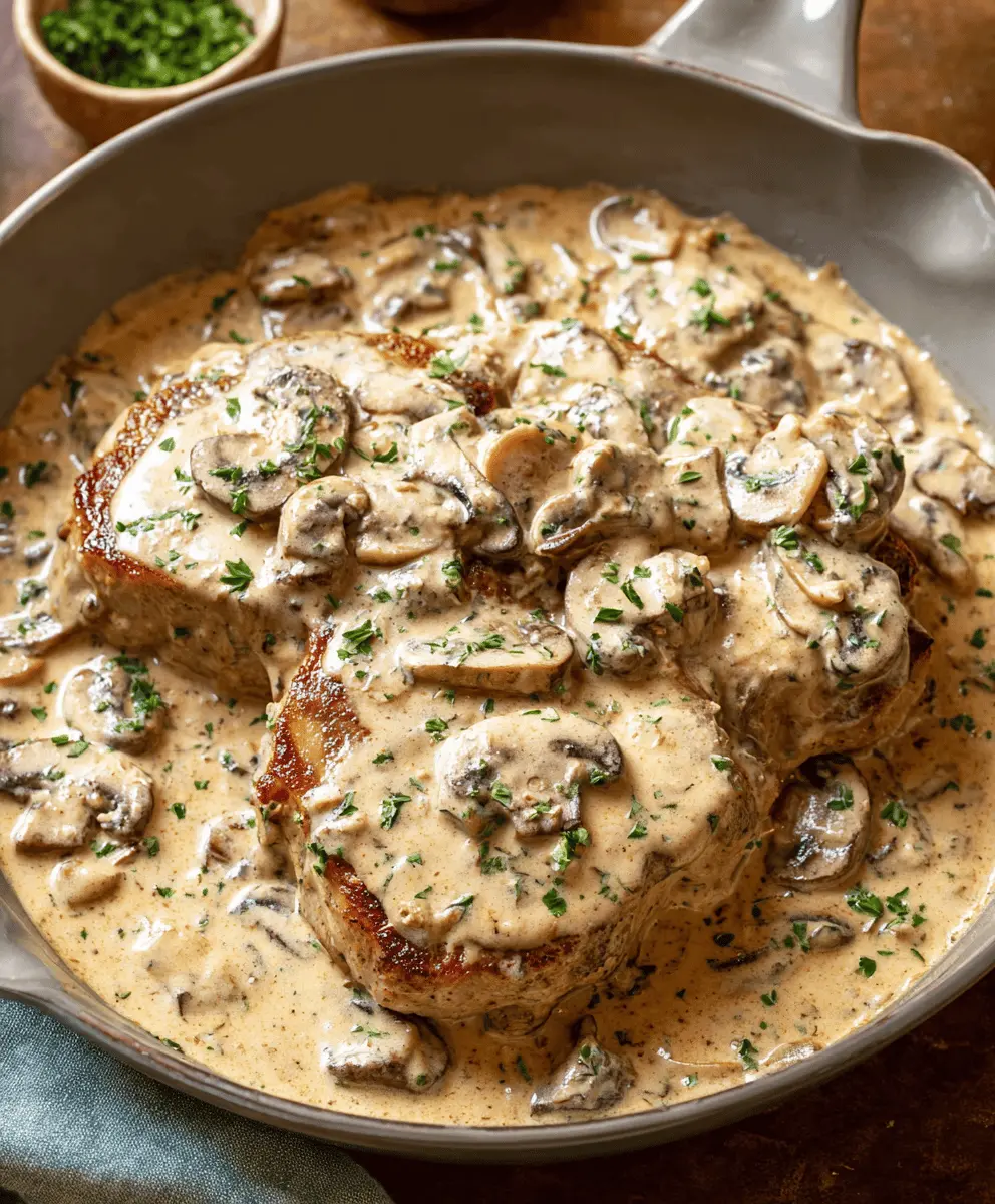 Cream of Mushroom Pork Chops with Easy Sauce