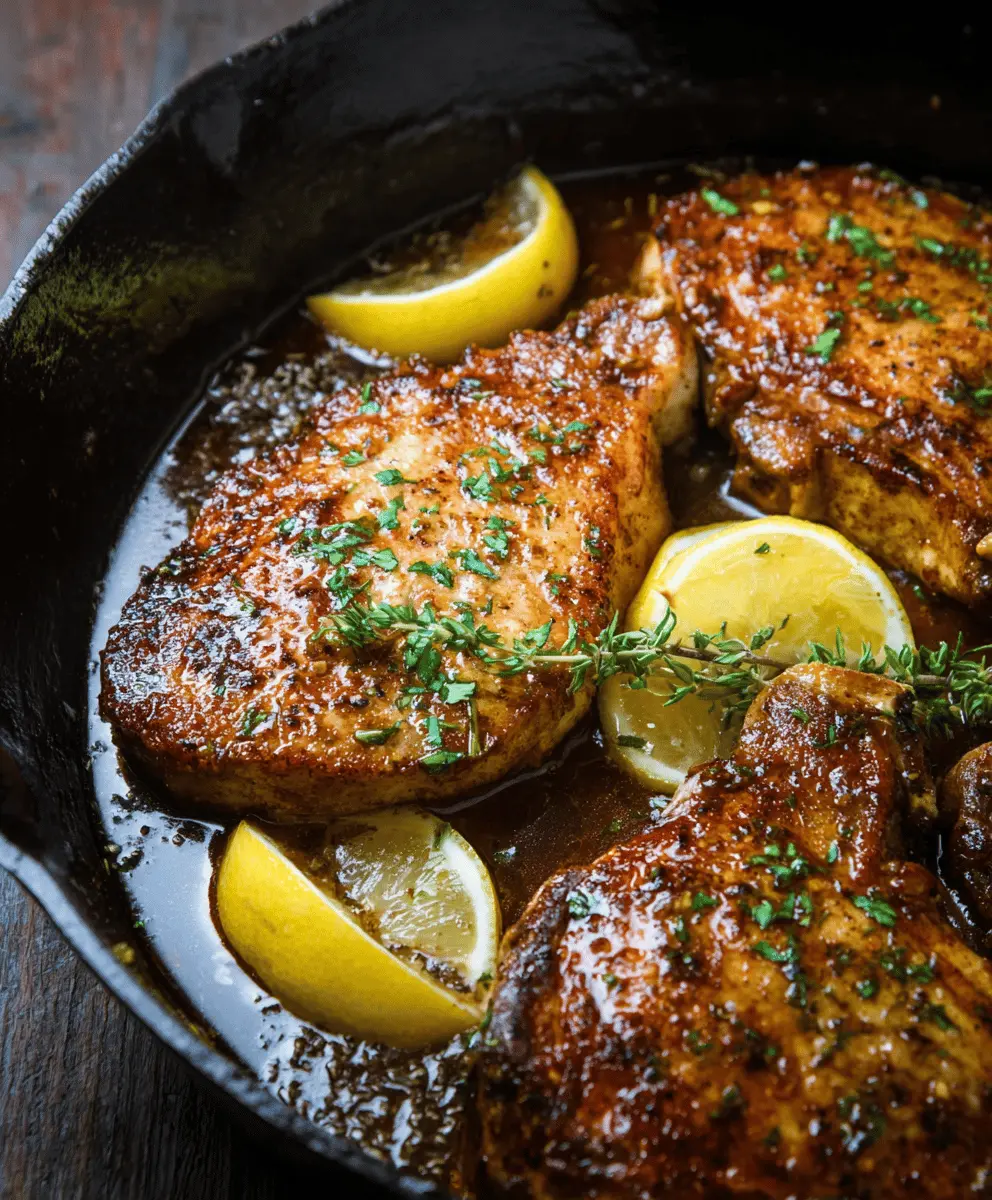 Easy Savory Lemon Butter Pork Chops Recipe