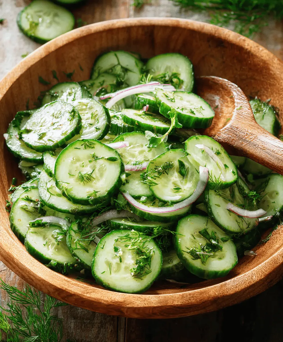 Refreshing Cucumber Salad with Easy Dressing