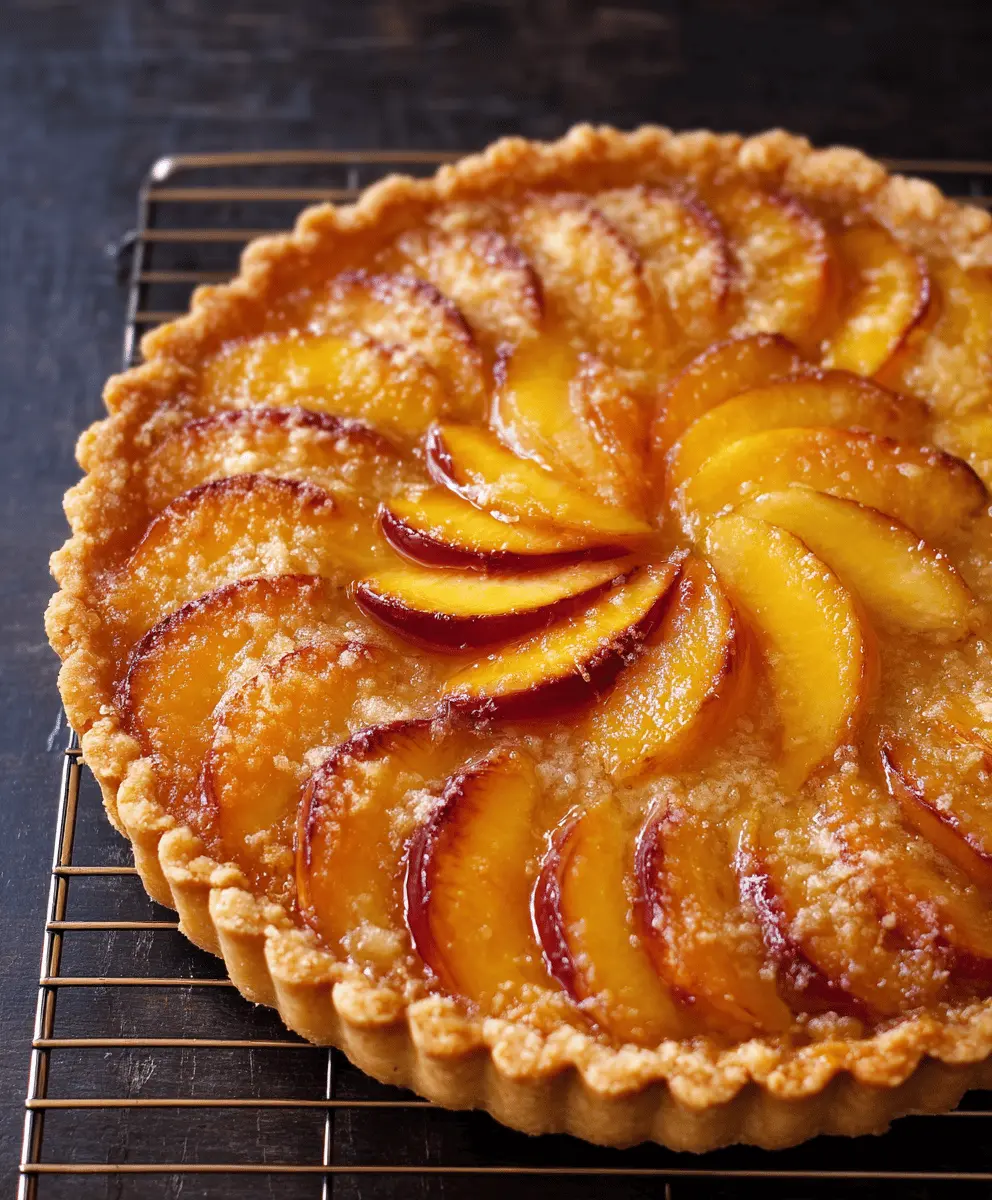 Easy Peach Tart Recipe With Flaky Crust