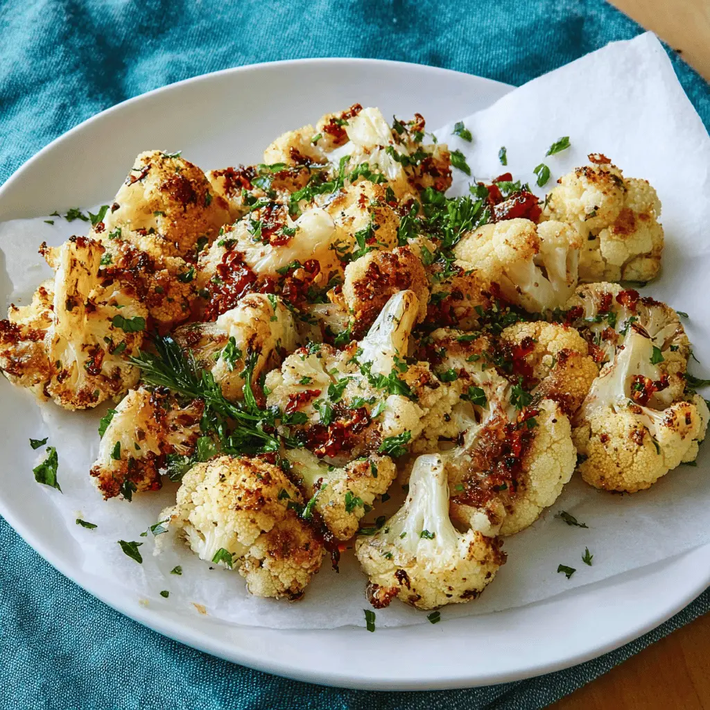 Easy Garlic Butter Roasted Cauliflower Recipe