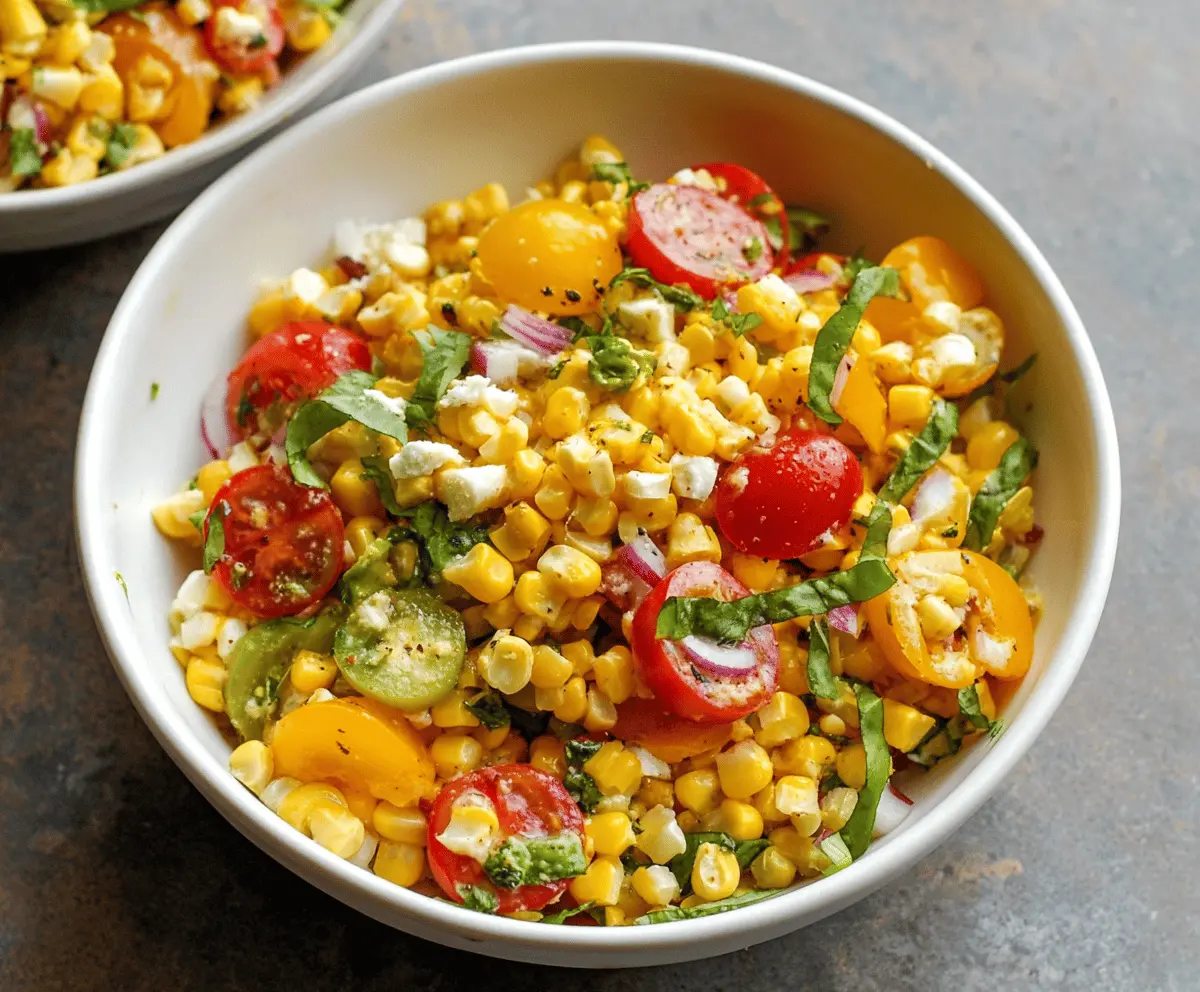Bright and Zesty Corn Salad Recipe for Summer Sides