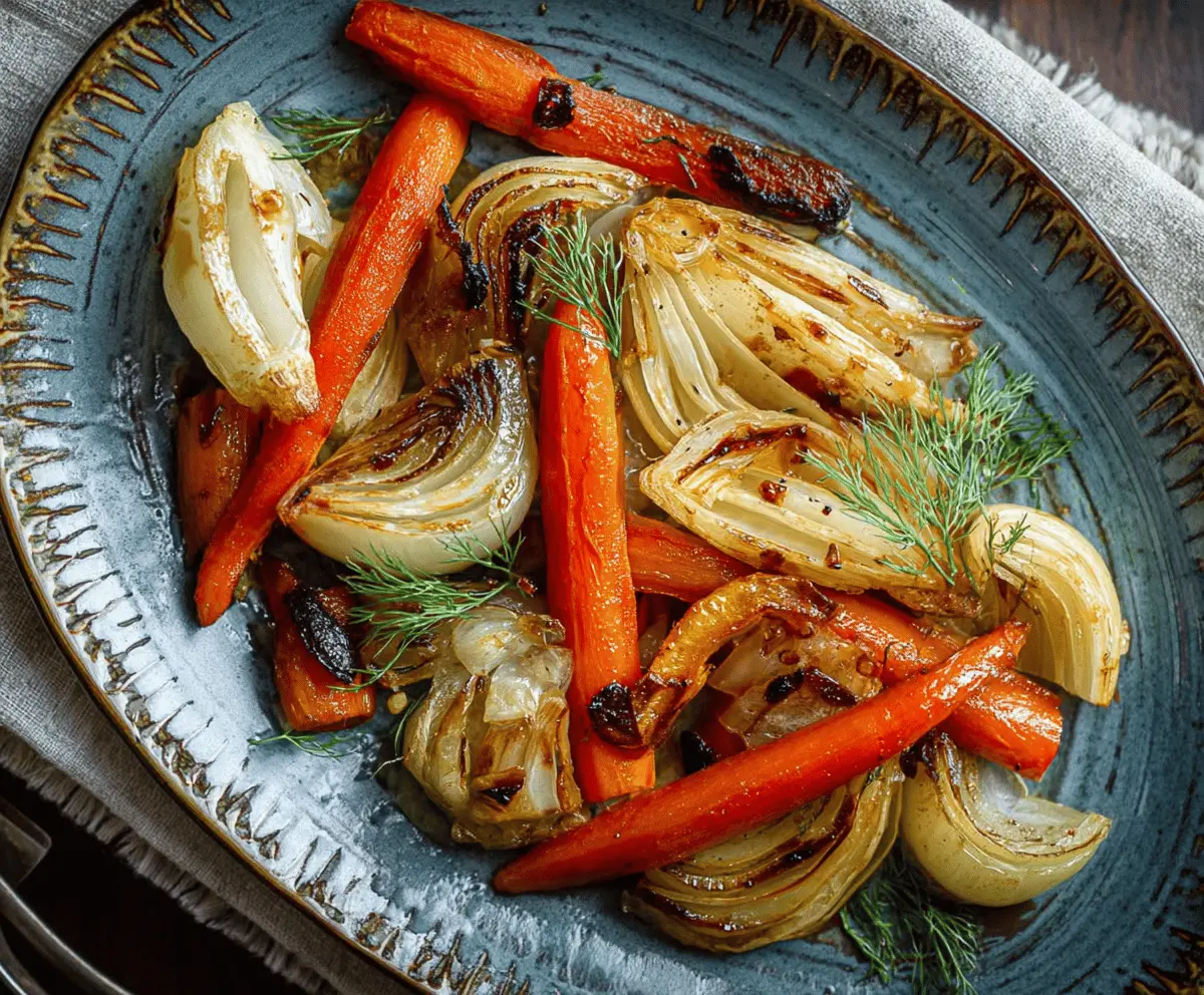 Easy Balsamic Roasted Fennel and Carrots