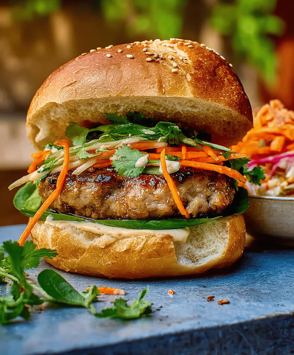 Easy Pork Banh Mi Burger Recipe
