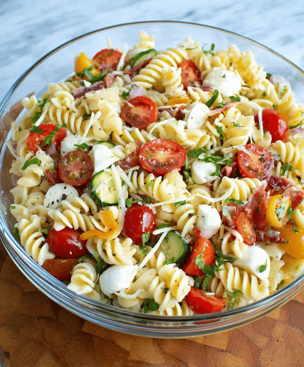 Easy Pasta Salad Recipe with Fresh Veggies