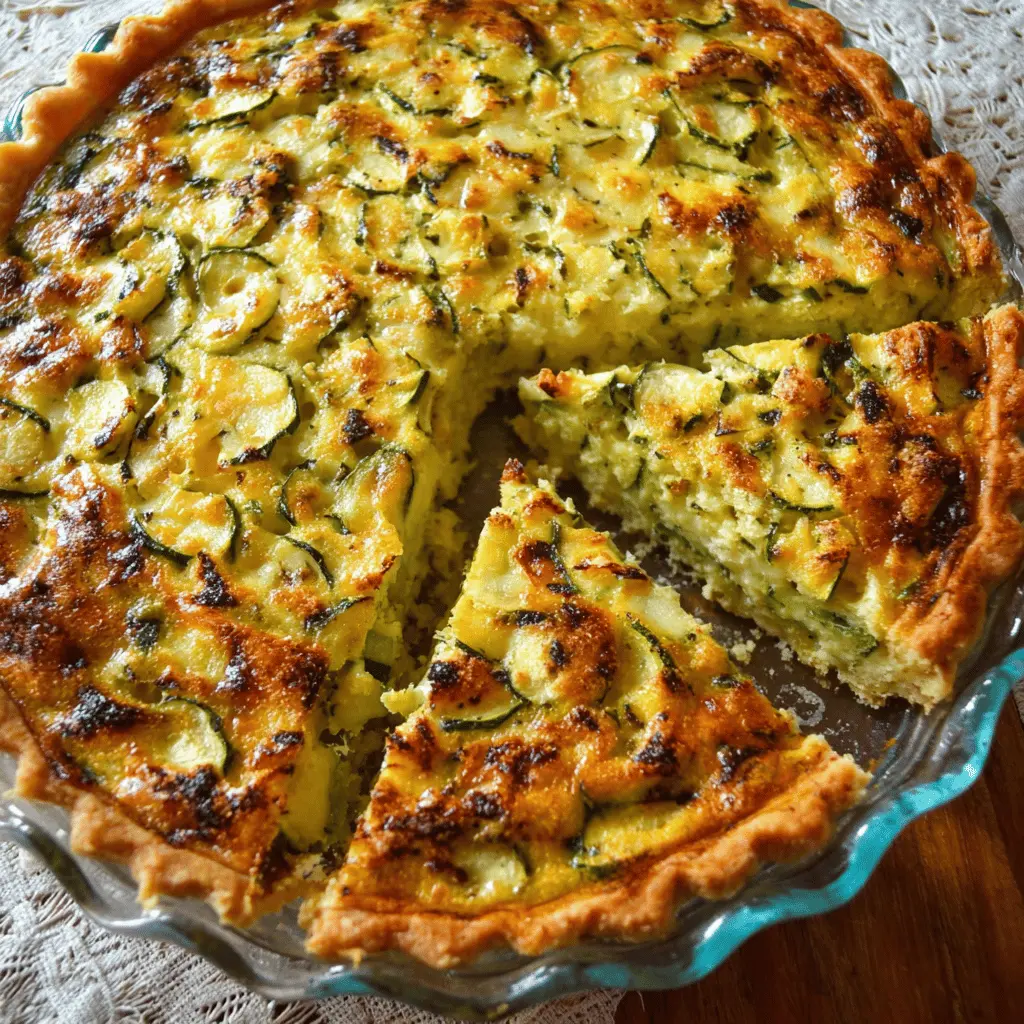 Easy Zucchini Onion Pie Recipe for Summer