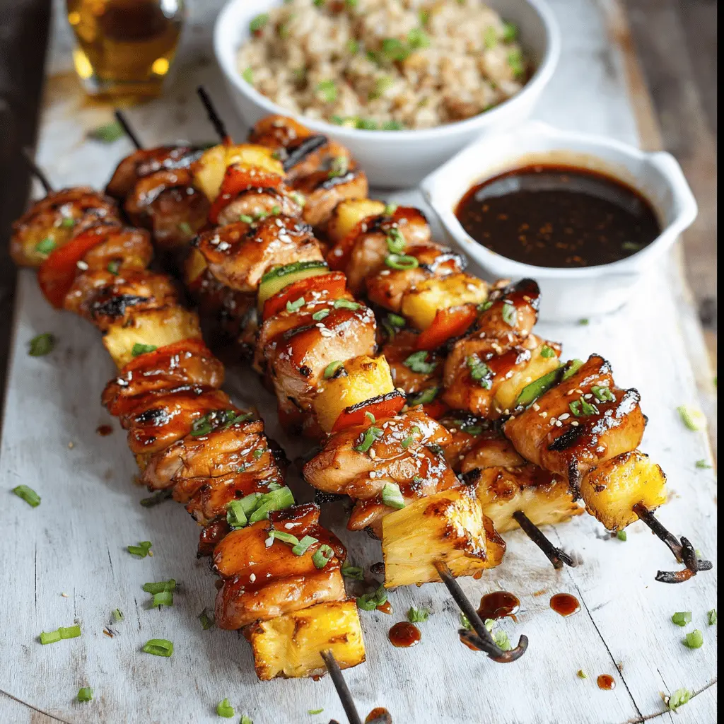 Easy Teriyaki Chicken Pineapple Kabobs Recipe