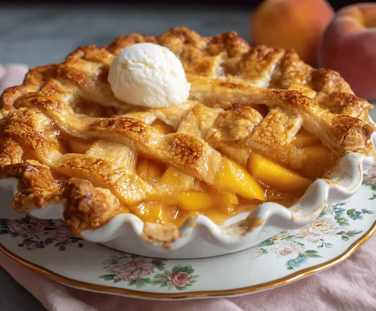 Easy Homemade Peach Pie Recipe with Fresh Fruit