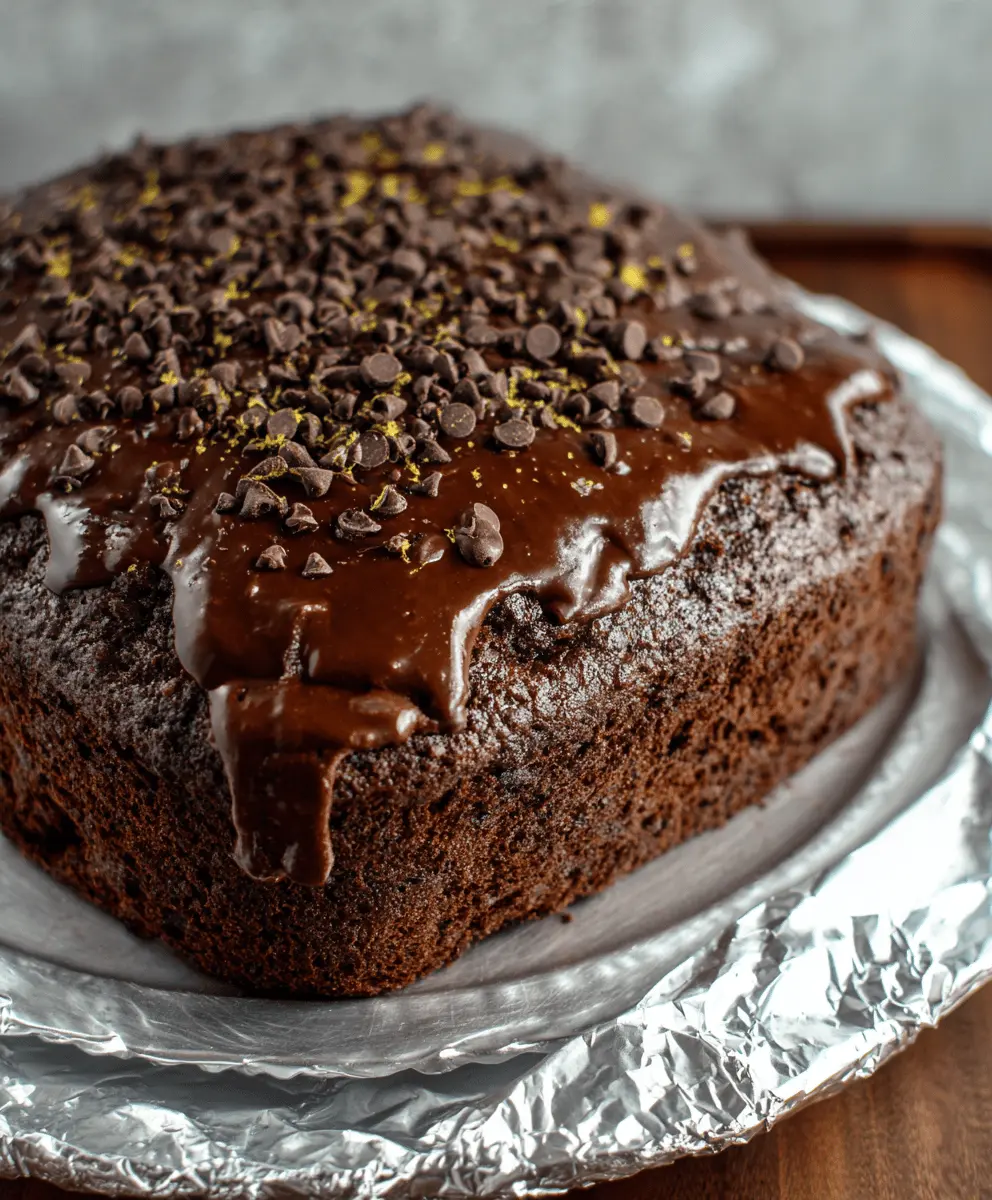 Moist Double Chocolate Zucchini Cake Recipe