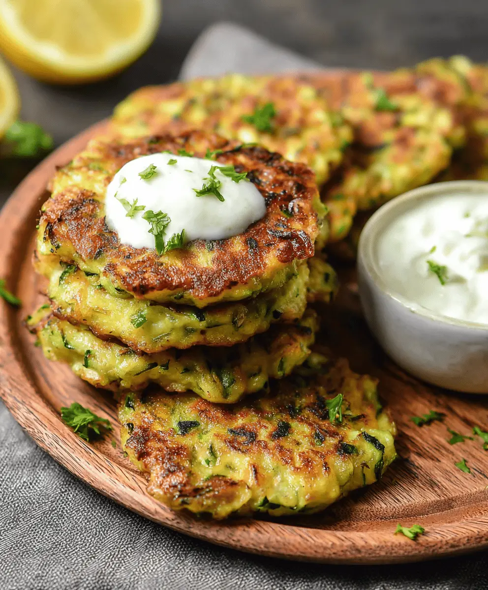 Crispy Zucchini Fritters Recipe with Garlic