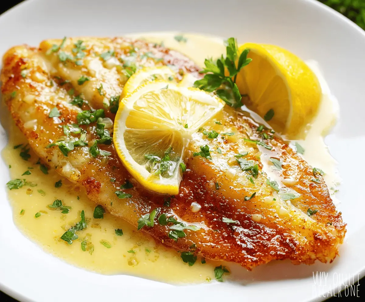 Easy Pan Fried Tilapia with Lemon Butter Sauce