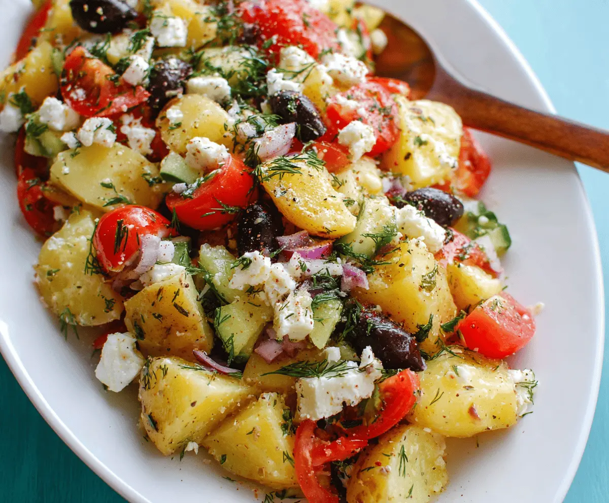 Easy Greek Potato Salad Recipe with Fresh Herbs