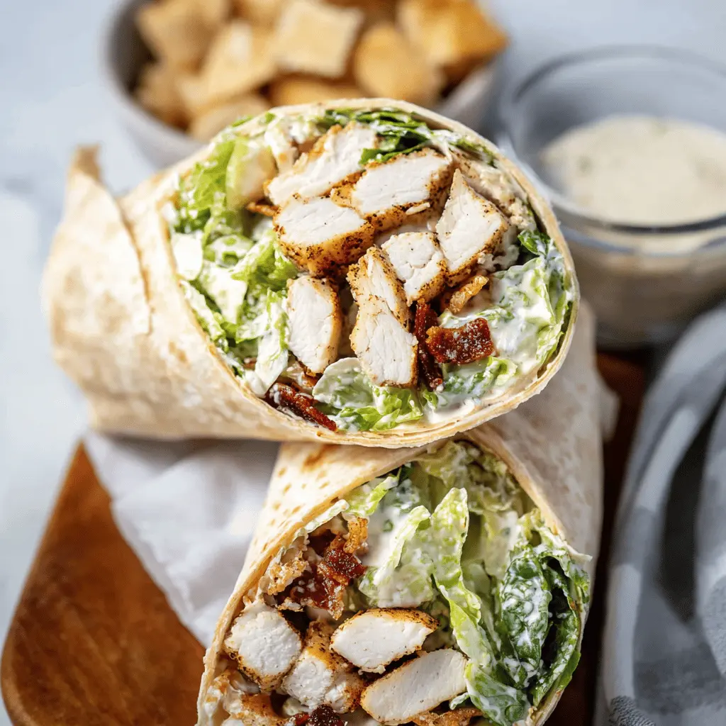 Easy Chicken Caesar Salad Wraps Recipe