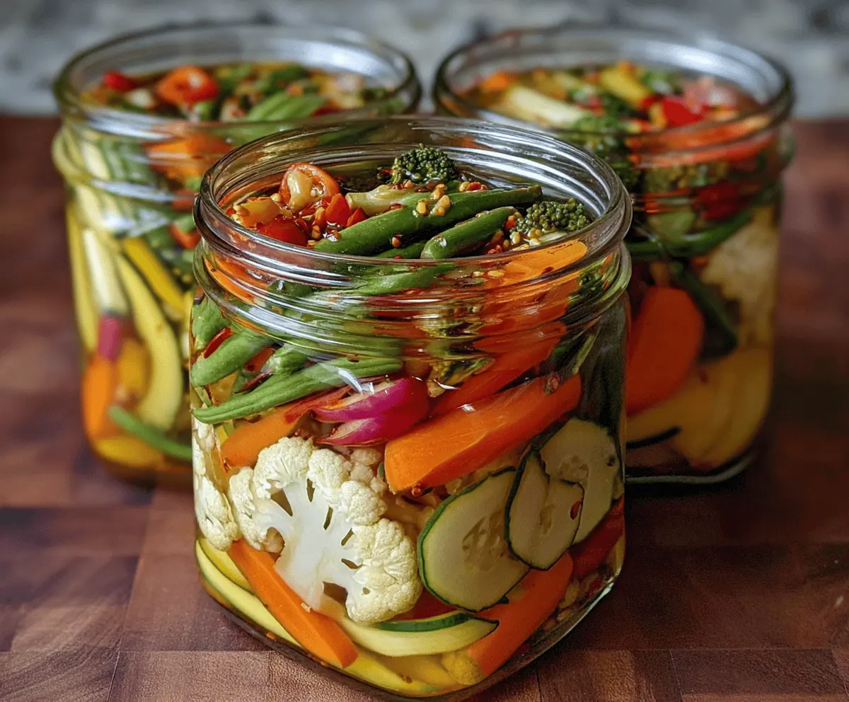 Crunchy Tangy Refrigerator Pickled Veggies