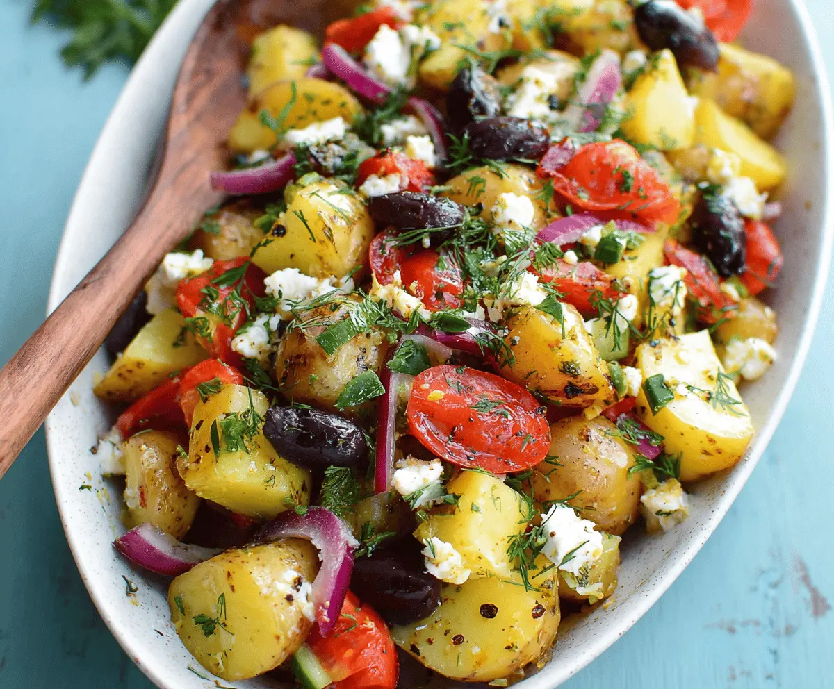 Classic Greek Potato Salad with Fresh Herbs