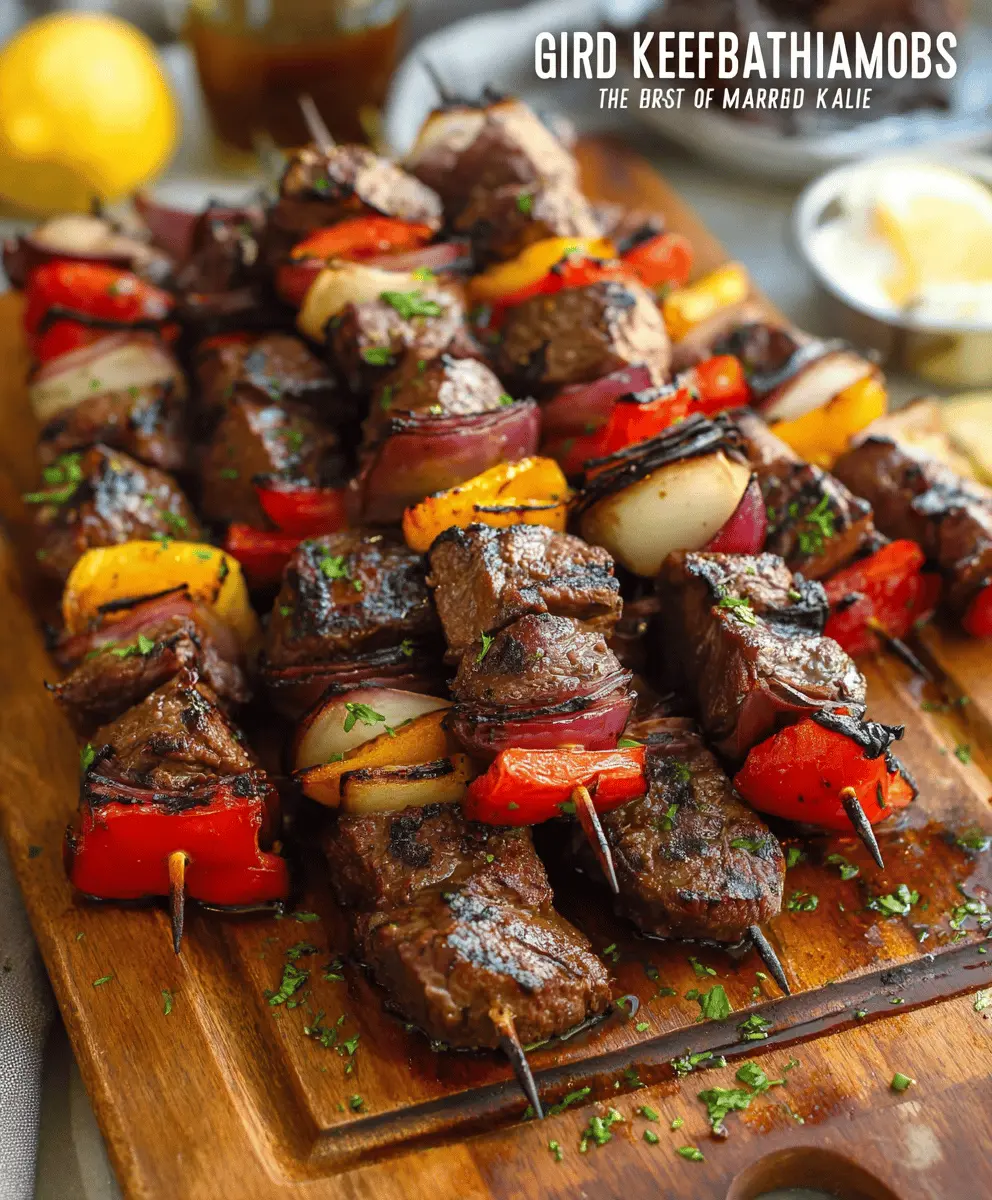 Tender Grilled Beef Kabobs with Flavorful Marinade